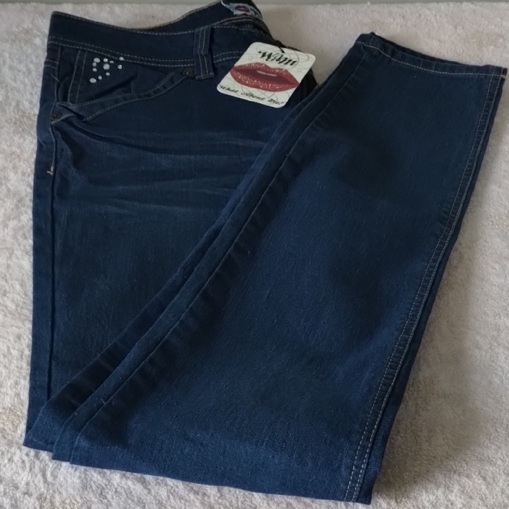 Blue Skinny Jeans with Deep Indigo Hue